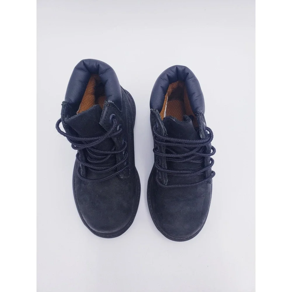 Timberland Premium 6-Inch Waterproof Boots Black Suede Toddler Size 7